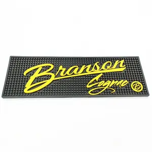 High quality pvc bar spill mat promotional square branded Custom rubber beer bar floor mat rubber bar drink mats