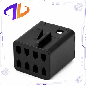 Connecteur de faisceau de câbles automobile 8 broches mâle/femelle, contact en cuivre, boîtier en nylon, compatible 12V avec 12047886, noir - Product Image 2