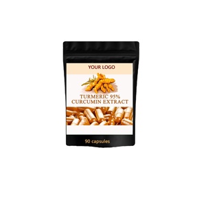 Capsules d'extrait de <span class=keywords><strong>curcuma</strong></span> à 95% avec capsules de <span class=keywords><strong>poivre</strong></span> <span class=keywords><strong>noir</strong></span> - Product Image 1