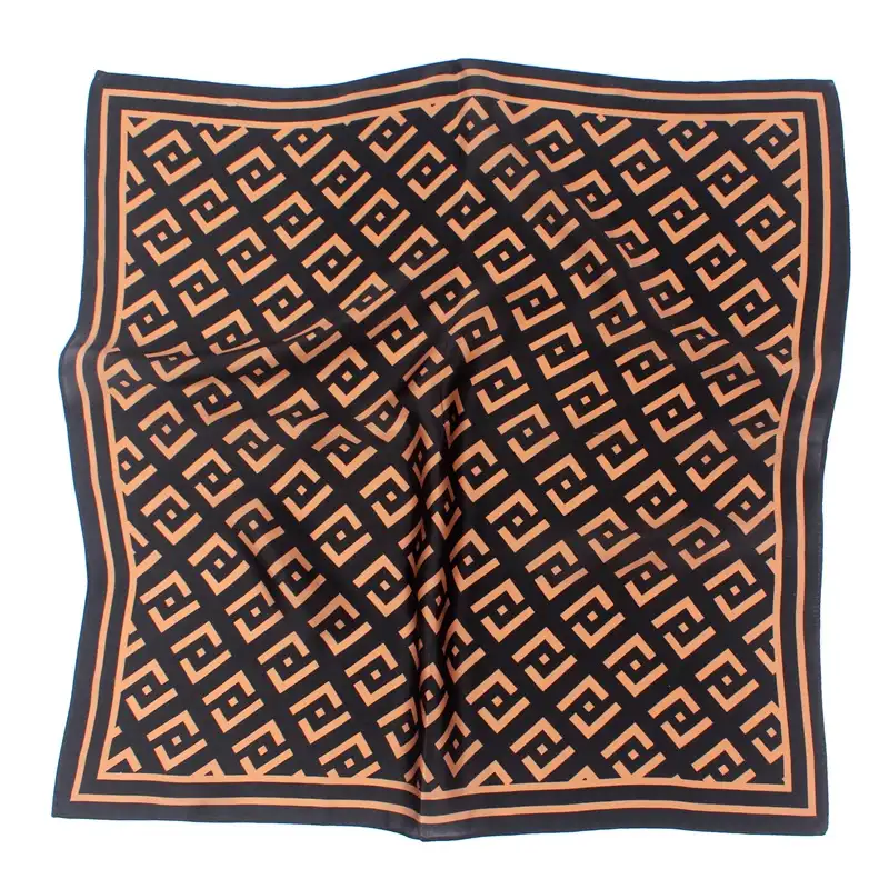 70*70 Luxury customized 100% silk printing square scarf women pure silk scarves