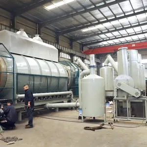 Máquina de fabricación continua de carbón de biogas activadas, horno de carbonización de serrín de madera y carbón de cáscara de coco