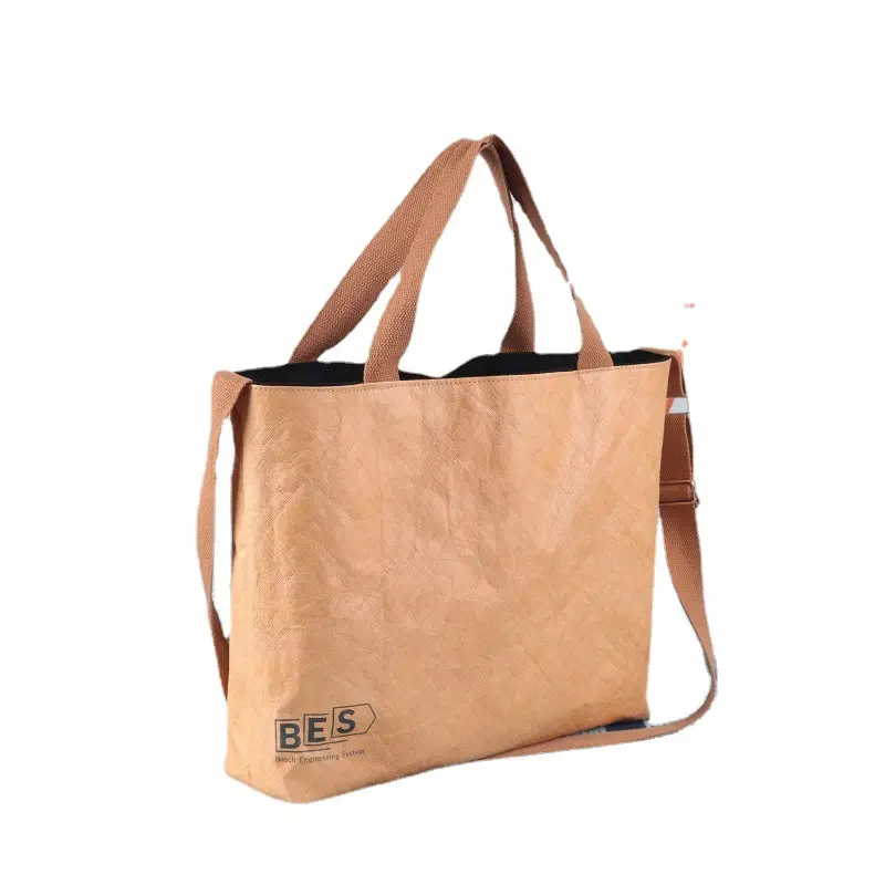 Custom Eco-Friendly Waterproof Handbag Dupont Tyvek Paper Shopping Tote Bag Tamanho elegante para Laptop Covers