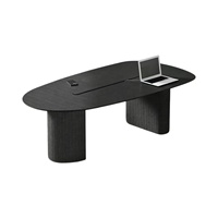 Table de conférence ovale moderne en gros pour hôtels et écoles, taille personnalisée, mobilier de bureau, ensemble table et chaises de conférence
