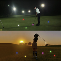 Ballon de golf personnalisé en gros, de qualité supérieure, à absorption automatique de la lumière, aux normes de tournoi, à double couche, à rebond élevé et élastique