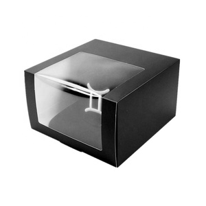 Zwart Papieren Pakket Baseballpet Doos Hoed Kaartverpakking Met Doorzichtige Raamkap Geschenkdoos Verpakking - Product Image 2