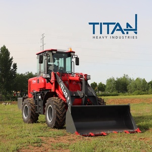 Titan Kecil 4 Wheel Drive Kualitas Tinggi Baru OEM Shandong Cina Sekop Mini Front End Wheel Loader dengan 4 Di 1 Bucket