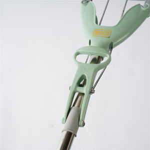 Vadrouille Plate Microfibre Absorbante Pliable à Demi Essorage <span class=keywords><strong>Télescopique</strong></span> Rétractable avec Seau en Plastique Inox Écologique - Product Image 3