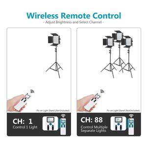 Neewer Lot de 2 kits de lumière vidéo LED 480 avancée pour la photographie, panneau LED avec écran LCD, télécommande sans fil et support d'éclairage - Product Image 4