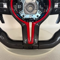 Volant sport en carbone personnalisé pour modèles BMW, cuir perforé noir pour F10 F30 F31 F32 F20 E92 E60 X6 E71 X5 E70 M3 M4