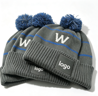 Bonnet en tricot chaud personnalisé pour l'hiver avec logo de marque pour cadeau promotionnel de boutique