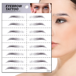 Fábrica personalizada de las mujeres de moda nuevos diseños populares a prueba de agua cara <span class=keywords><strong>3D</strong></span> 4D 6D ceja tatuaje temporal pegatinas cosméticas - Product Image 2
