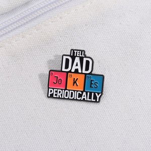 Broches en émail personnalisées avec la table périodique des éléments, badges de revers en métal, cadeau de bijoux pour papa, pour enfants et amis - Product Image 3
