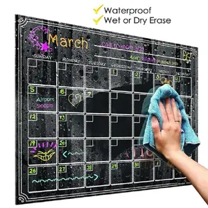 Calendar Factory Wholesale Monthly Planner Dry Erase Calendar Kids High Quality Weekly Planner Magnetic Blackboard