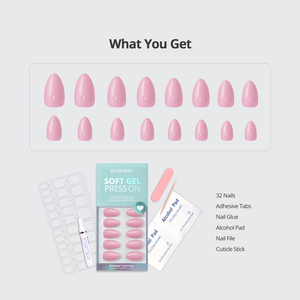 BTArtbox Artificial Fingernails False Fake <strong>Nails</strong> Wholesale Short Almond Pink <strong>Plain</strong> Solid Color Summer Soft Gel Press on <strong>Nails</strong> - Product Image 5