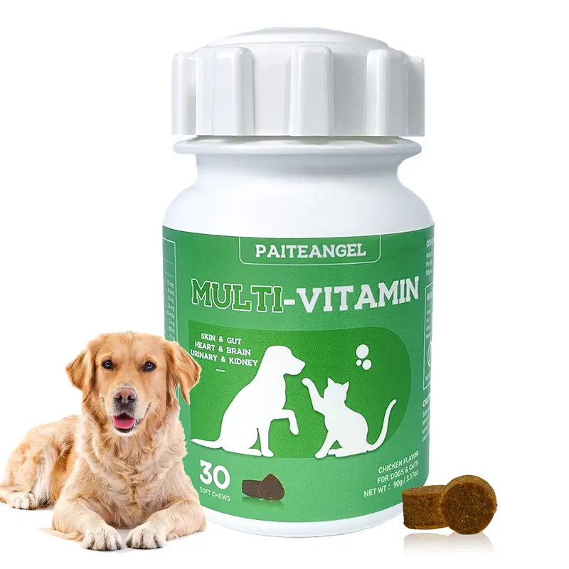 カスタマイズペットビタミンAd3E犬用サプリメント50以上のミネラル10エリア犬用の全体的な健康ペットサプリメントサプライヤー