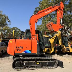 Mini-excavatrice sur chenilles d'occasion Hitachi ZX70 d'origine japonaise, haute qualité, avec moteur Yanmar, également disponible en modèles ZX60 et ZX75. - Product Image 4