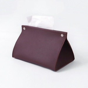 Boîte de rangement pour mouchoirs en similicuir pliable vintage personnalisée, pratique, durable, multifonctionnelle, porte-serviettes de table - Product Image 1