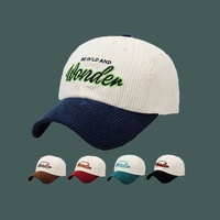 Gorra de béisbol de sombra curvada bordada de pana Unisex de moda informal recién llegada de fábrica de China para hombres y mujeres