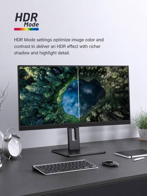 Q34P2C 34 Inch Ultrawide Monitor for Office and Gaming With IPS 75Hz HDR Mode USB C 65W Charging Height Stand KVM and BT