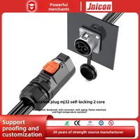 Connecteur d'alimentation haute performance MJ32 en laiton/alliage de zinc plaqué argent 2P 120A mâle/femelle pour applications robotiques et médicales