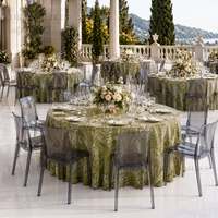 Chaise de salle à manger haut de gamme en PC transparent ambre pour événements de mariage, banquets, locations, mobilier d'hôtel, fournisseur en gros, OEM, ODM