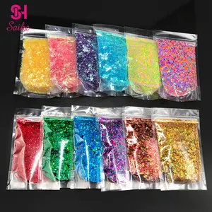 Chất Lượng Cao Phổ Biến Sáng Mickey Mouse Shape Glitter Gói Tùy Chỉnh Chunky Glitter Mix