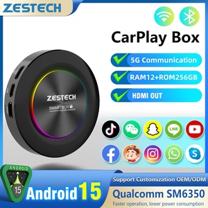 กล่องแอนดรอยด์ 15 รองรับ <span class=keywords><strong>Carplay</strong></span> AI ชิปเซ็ต Snapdragon SDM 6350 8 คอร์ 12+256G เสียบใช้งานได้ทันที อะแดปเตอร์ <span class=keywords><strong>Carplay</strong></span> ไร้สาย อุปกรณ์อิเล็กทรอนิกส์ในรถยนต์ - Product Image 1