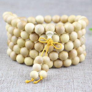 Golden Bamboo <b>Bracelet</b> 108 Beads 6 8 10mm Round Wooden Ornament Unisex Everyday Wear - Product Image 1