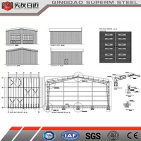 Casa prefabricada personalizada, ligera estructura de acero, construcción de poste de Metal, almacén de Granero, construcción de garaje al aire libre con diseño