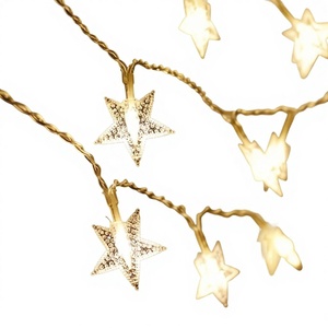 Guirnalda de <span class=keywords><strong>Luces</strong></span> Románticas Twinkle de 40 LED, 5m, Interior/Exterior, Funciona con <span class=keywords><strong>Pilas</strong></span>, Decoración Navideña, Estrella Iluminada, Alto CRI 90, 3500K Cálido - Product Image 1