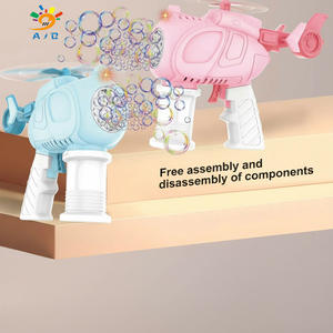 אקדח בועות חשמלי צבעוני לילדים, דגם פנדה, הרכבה ופירוק עצמי של רכיבים, מתנה לילדים מבית AJB - Product Image 4