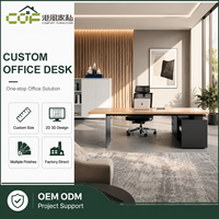Bureau de direction moderne de style français, design pliable, en bois, montage facile, boîte à câbles intégrée, ergonomique, pour la maison