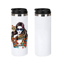 Thermos en acier inoxydable à double paroi de 450 ml avec design personnalisé, gobelet à sublimation vierge, bouteille d'eau