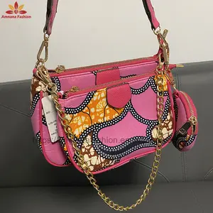 The newest bags african print handbags Three- in -one bags with wholesale price