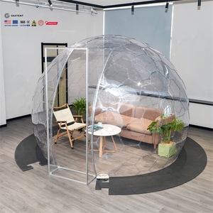Carpa Domo Panorámica de Policarbonato Transparente de 360° - Diseño Moderno de Lujo Impermeable para las Cuatro Estaciones, Ideal para Acampar y Descansar en el Patio Trasero - Product Image 2