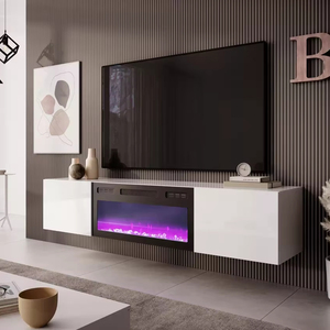 <span class=keywords><strong>Meuble</strong></span> <span class=keywords><strong>TV</strong></span> et support mural pour <span class=keywords><strong>cheminée</strong></span> électrique blanche moderne pour salon et chambre à coucher - Product Image 1
