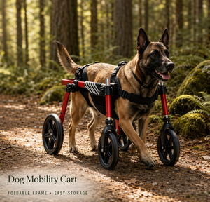 Chariot de mobilité pliable en aluminium pour chien, fauteuil roulant portable pour animaux de compagnie, support de marche pour chiens - Product Image 4