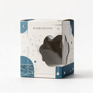 OEM Wholesale Custom Logo Printed Empty Bath Bomb Soap Display Boxes With Clear <b>Window</b> - Product Image 3