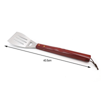 Ensemble d'outils de barbecue en acier inoxydable avec manche en bois, rangement facile, pinces de barbecue, fourchette, spatule ajourée, couteau, ouvre-bouteille, accessoires de barbecue