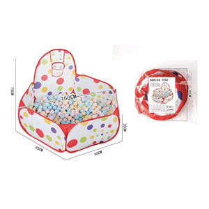 Piscina de bolas de verano para niños, juguetes de entretenimiento en interiores, 150cm de diámetro, Red de 3 lados, piscina de penalización redonda con juego de tiro - Product Image 5