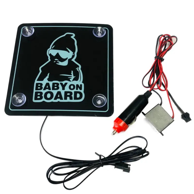 Pegatina led personalizada para coche, pegatina con logotipo de luz LED, pegatina brillante extraíble para coche y Taxi