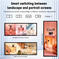Étagère en-tête bord barre panneau publicité écran bande moniteur écran tactile Ultra large étiré barre Type écran LCD