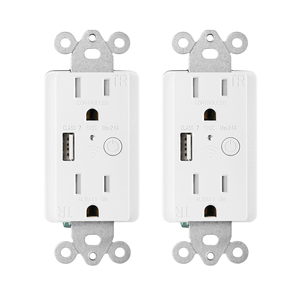 Prise murale intelligente 15A <span class=keywords><strong>Double</strong></span> prise US <span class=keywords><strong>Port</strong></span> de charge <span class=keywords><strong>USB</strong></span> Contrôle à distance WiFi Tuya Compatible Alexa Google Home SDK Activé ETL - Product Image 6