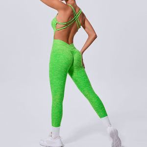 Body de sport à bretelles croisées réglables pour femmes Combinaison de yoga une pièce à sculpter pour la danse et le fitness - Product Image 4