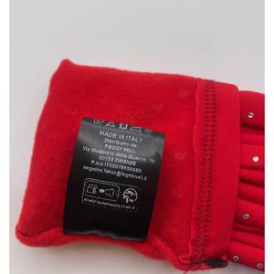 Fabriqué en Italie Gants pour femmes Gants de mode Gants en tissu avec strass. Étincelant et pour les occasions élégantes. Tissu extensible - Product Image 4