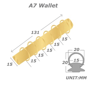 สมุดบันทึกปกหนังเย็บลาย A7 สีทอง 24 สี ยี่ห้อ Yihe รุ่นขายดี พร้อมช่องเก็บเงิน/ธนบัตร/ใบเสร็จ - Product Image 6