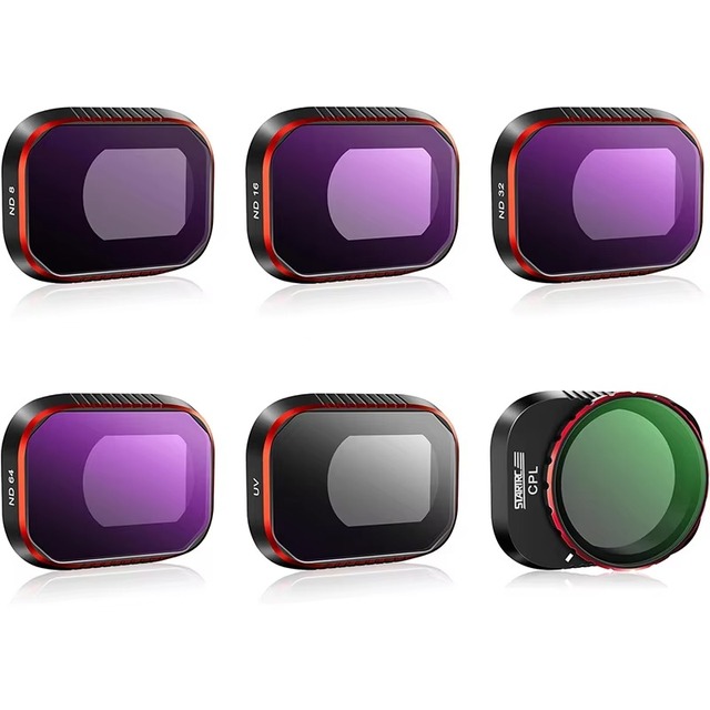 STARTRC 6 Pcs Pu Material Multi Coated CPL UV ND8/ND16/ND32/ND64 Camera Lens ND Filters Set for Mini 4 Pro Drone Accessories