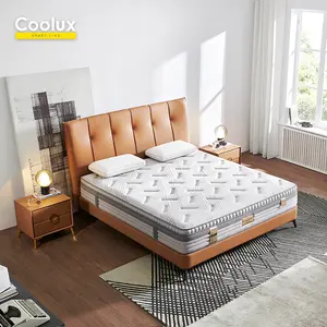 Cooux床垫放在盒子里所有尺寸的记忆泡沫口袋弹簧床垫，适用于卧室、酒店、宿舍