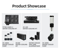 OCOCOO Échangeur de chaleur pour ordinateur portable personnalisé, radiateur de refroidissement à eau, refroidisseur de processeur en aluminium, refroidissement liquide haute efficacité, ventilateurs de refroidissement pour PC