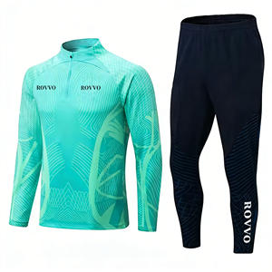 Maßgefertigtes Hochwertiges Herren-Fußball-Trainingstrikot Herbst-Gruppenset für Männer Halb-Reißverschluss-Kleidung für Herbst Winter OEM-Service - Product Image 1